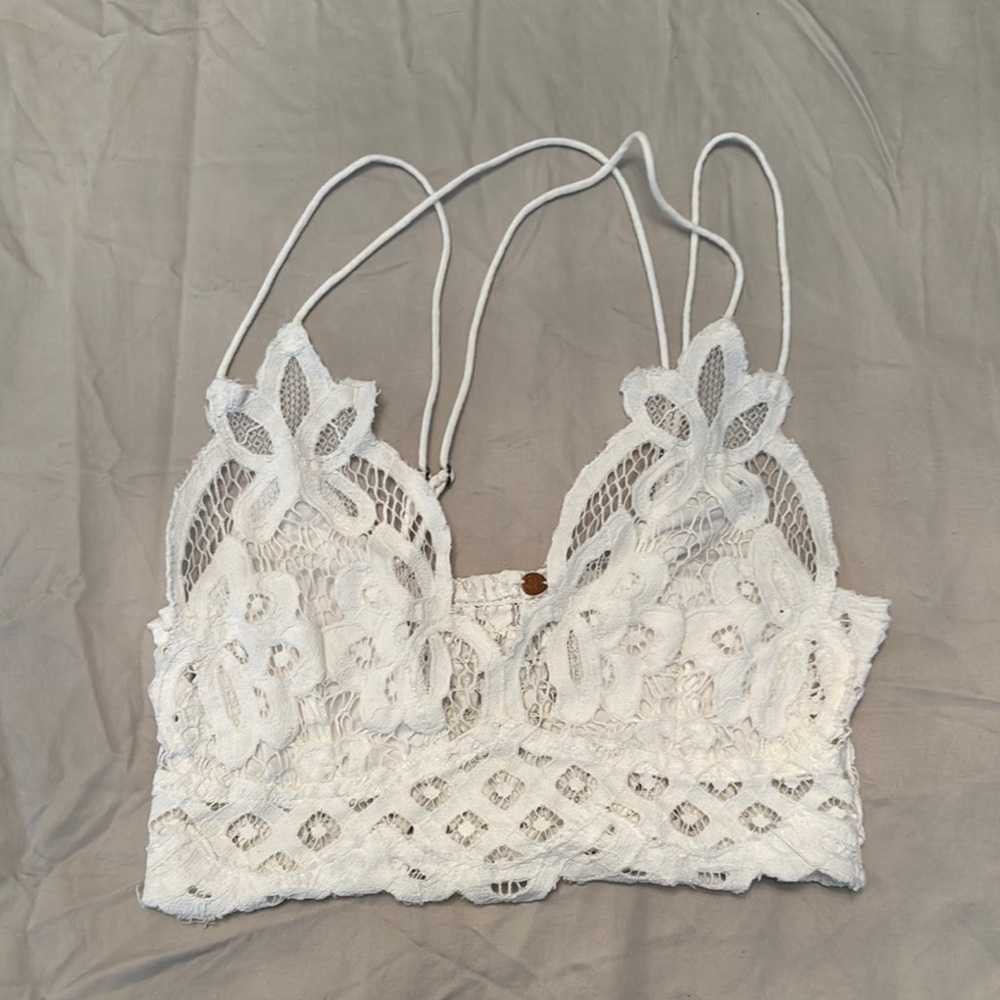 White Lace Bralette free people size Smalll